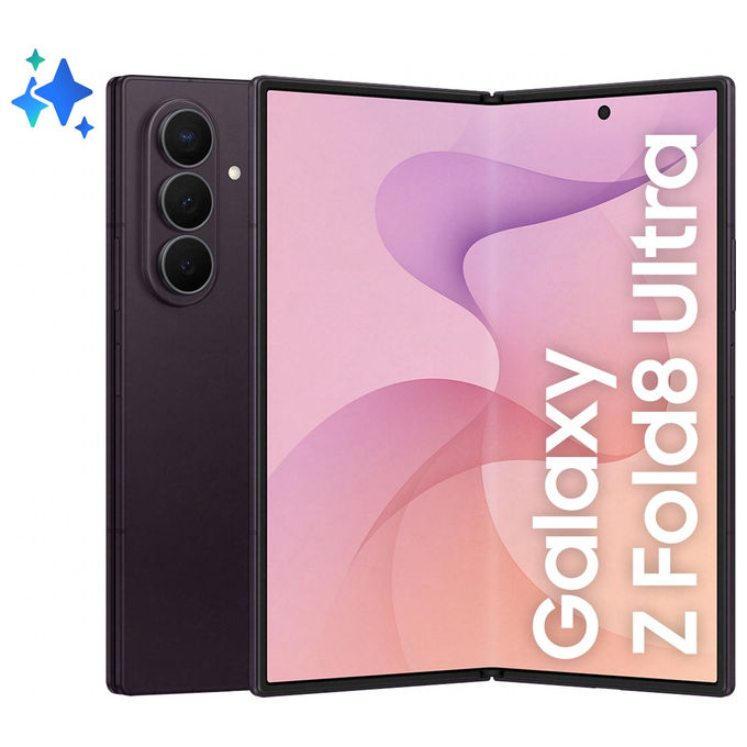 Samsung SM-F976BZVNEUE Galaxy Z Fold8 Ultra Smartphone 1TB 16GB RAM 200 MP 5000 mAh Snapdragon 8 Elite Gen 5 colore Violet Shadow