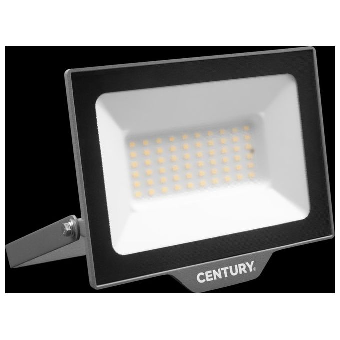 Century proiettore led 50W con sensore di movimento, 5700 lm, luce naturale 4000K, IP65, esterno, alluminio nero