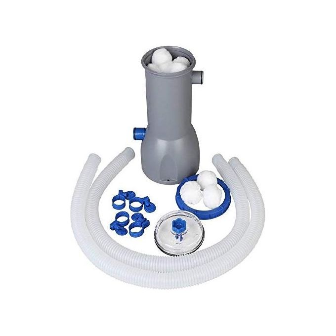 San Marco SMP1000 Pompa Filtro Piscina 3750 Litri-h con Filtro Aqualoon Motore 90 W Compatibile Intex e Bestway colore Nero