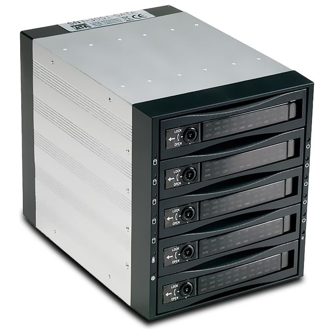 Fantec SNT-BA3151-1 Backplane per 5 alloggiamenti 3.5'' SATA I II III con ventola integrata e supporto RAID colore Nero