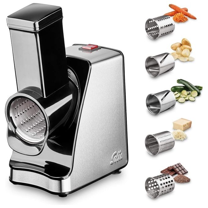 Solis 921.06 Slice and More Multigrattugia Elettrica 5 bocchelli 350 W colore Nero Acciaio inox