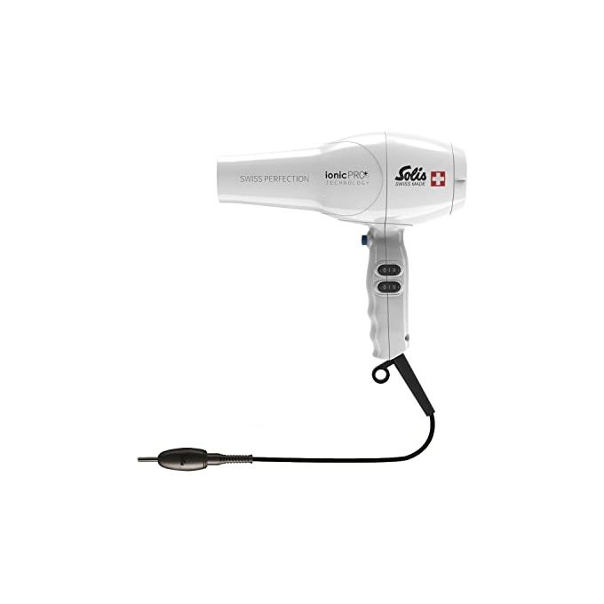 Solis 96814 Swiss Perfection 360º ionicPRO 440 Asciugacapelli 2300 W Tecnologia IonicPRO 2 Velocita' 3 Temperature Cavo Rotante 360º Beccuccio Incluso colore Bianco