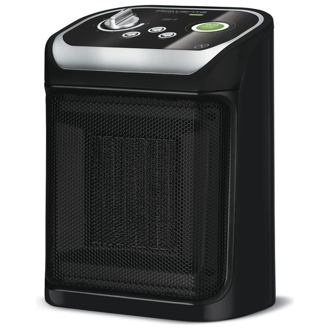 Rowenta SO9266 Mini Excel Eco Safe Termoventilatore Ceramico 2000W 2 Livelli Risparmio Energetico 50 dB per ambienti fino a 35 m² colore Nero