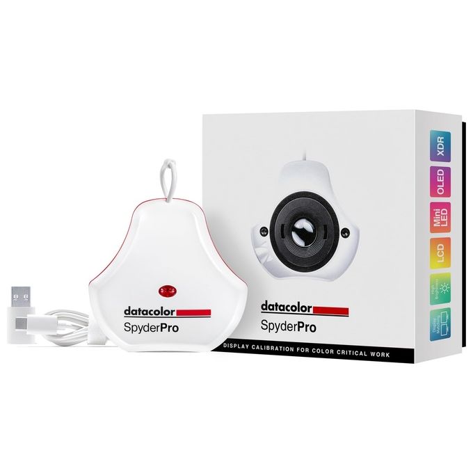 Datacolor SP2024PRO SpyderPro dispositivo di calibrazione per monitor fino a 12000 nit con 3D LUT e integrazione esposimetro colore Nero