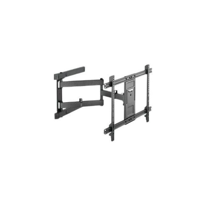 Munari 8056304551443 SP742 S Line Supporto per Monitor a Parete Orientabile con Doppio Braccio Rotazione 180° Inclinazione 5° Estensione 61,5 cm Fino a 80'' 50 Kg Attacco VESA 600x400 mm colore Nero