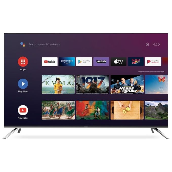 Strong SRT50UD7553 Smart TV LED 50'' 4K Ultra HD Android 11 Wi-Fi HDR10 DVB-T2 3 HDMI Google Assistant colore Grigio Argento