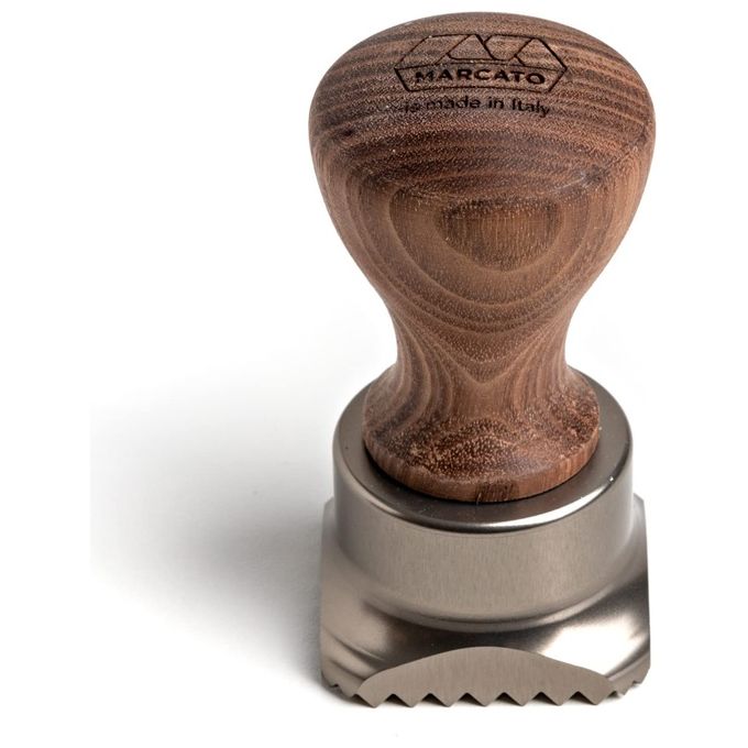 MARCATO ST-Q45-CHS Heritage Stampo per Ravioli Quadrato 45x45 mm in Legno di Noce e Alluminio Anodizzato colore Champagne