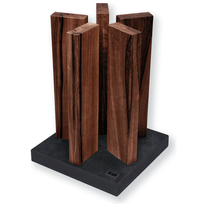 Kai STH-4 Stonehenge Ceppo Coltelli con Sistema Magnetico per Fino a 10 Coltelli in Legno di Noce e Pietra Ardesia colore Nero