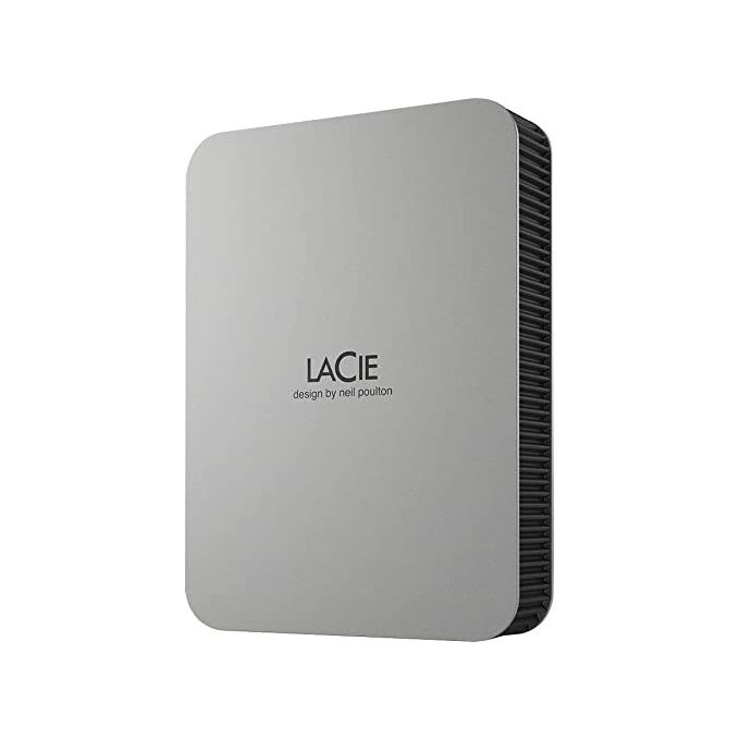 LaCie STLR2000400 Mobile Drive Secure Hard disk portatile 2 TB USB-C con protezione password colore Grigio Siderale