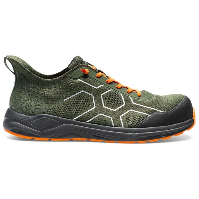Sottozero Work FLEXIFLY S1PS, Scarpe Antinfortunistiche Uomo Donna, Leggere, Wave-in, Verde-Arancio, Taglia 43