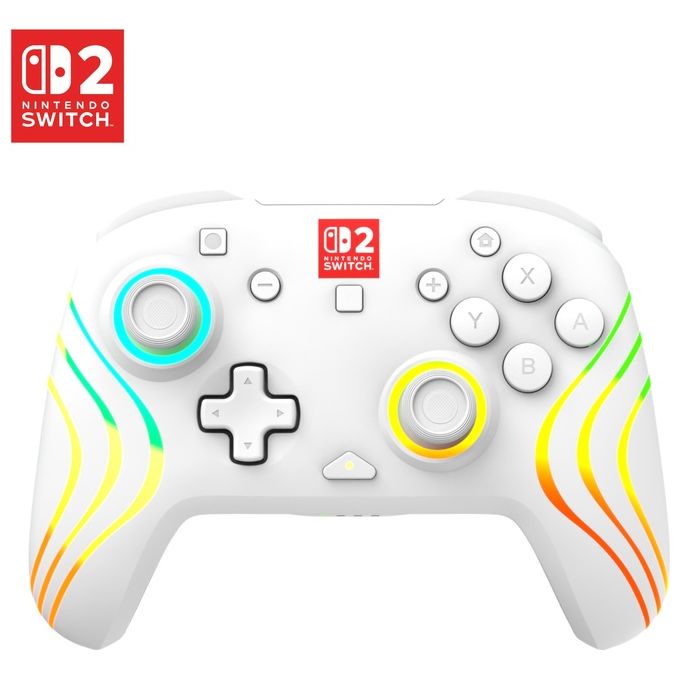 Turtle Beach TBC-8106-15 Afterglow Wave Controller da gaming wireless RGB con licenza ufficiale per Nintendo Switch 2 colore Bianco
