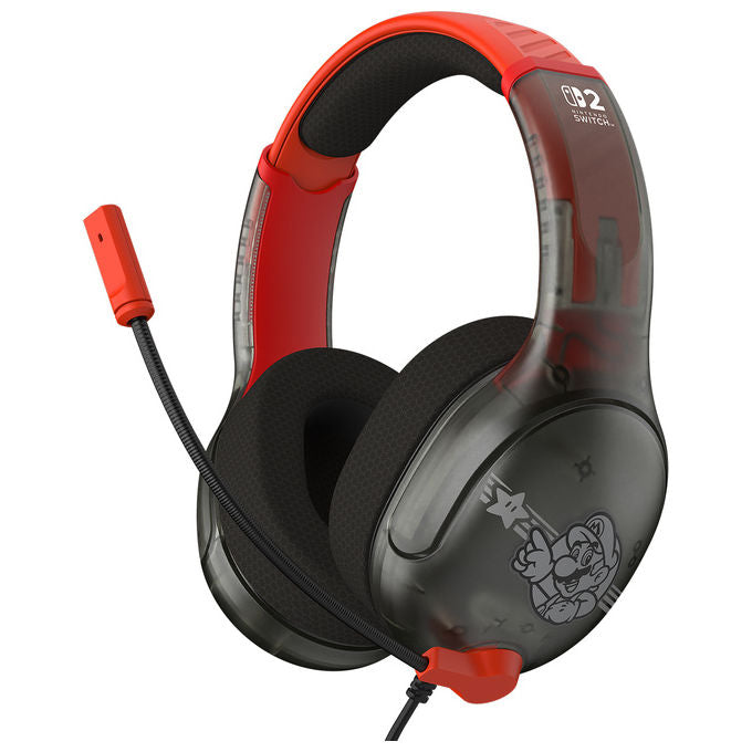 Turtle Beach TBS-8003-85 Airlite Fit Cuffie da gioco Over-Ear cablate Jack 3.5mm Nintendo Switch 2 Mario Star colore Nero Rosso