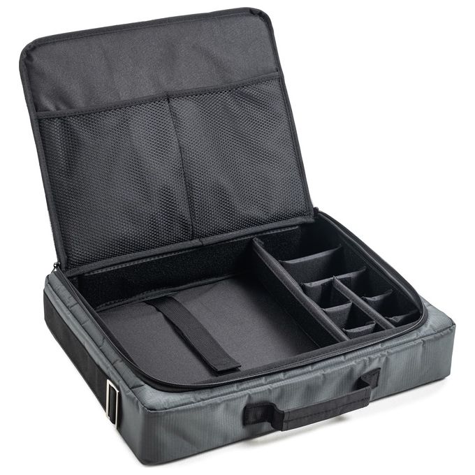 BandW Cases TEX.210.RPD Custodia per Attrezzi in Poliestere Idrorepellente con Scomparti Flessibili e Tracolla Regolabile colore Grigio