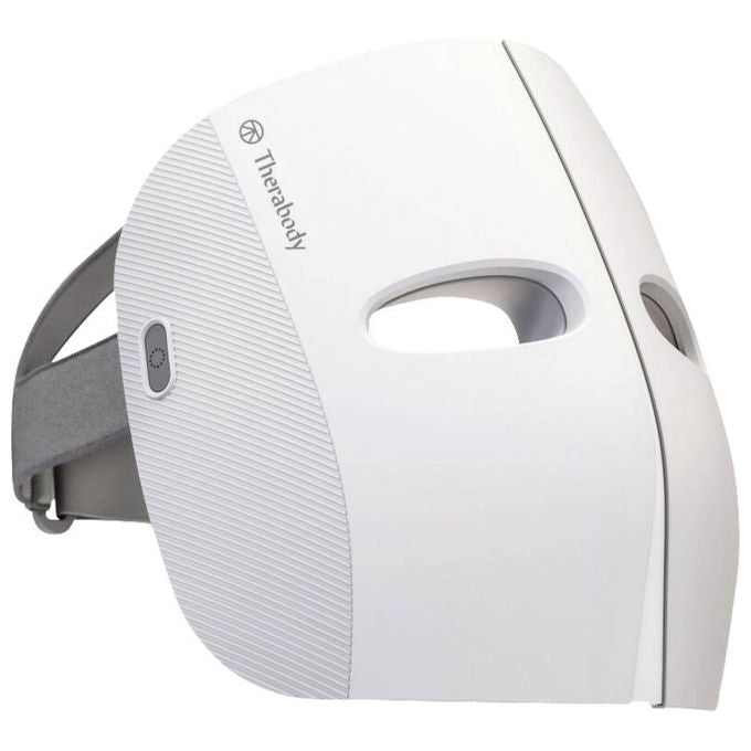 Therabody TF03823-01 TheraFace Mask Massaggiatore Viso con Terapia LED e Massaggio a Vibrazione 3 Modalita' Batteria 120 Minuti colore Bianco
