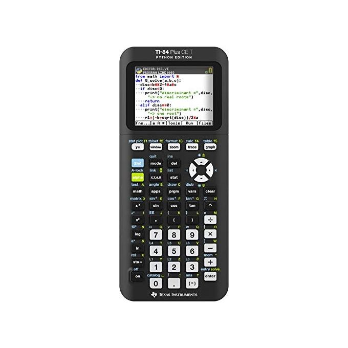 Texas Instruments TI84PY TI-84 Plus CE-T Calcolatrice grafica Programmazione in Python Risoluzione 320x240 pixel colore Grigio
