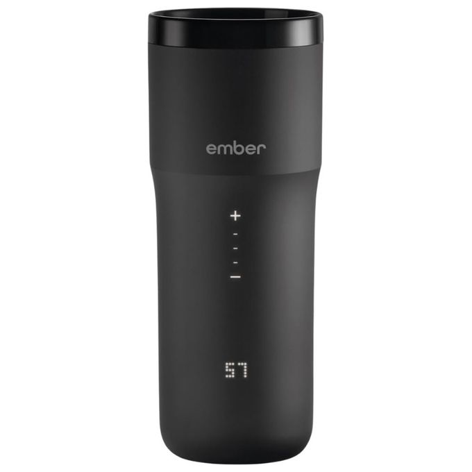 Ember TM231200AP Travel Mug 2+ Tazza Intelligente da Viaggio 355 ml con Controllo Temperatura App e Apple Dov'e' Batteria 3 h Coperchio Ermetico Compatibile Portatazze colore Nero