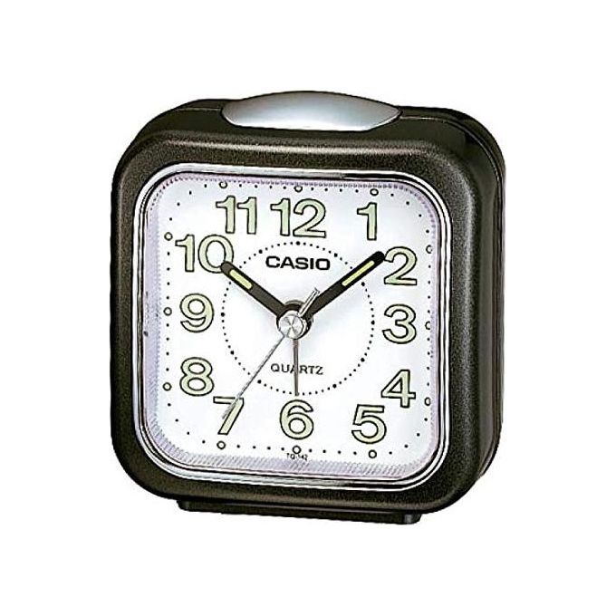 Casio Sveglia con Lancette Quadrante Bianco con Numeri Arabi Luminescenti Allarme Singolo Nero