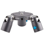 Novoflex TRIOPOD-PRO75 Base del treppiede a 3 gambe Profi Capacita' di carico 65 Kg Compatibile con gambe in alluminio carbonio e bastoni da trekking Piastra rimovibile per testa livellante o colonna centrale a cremagliera colore Grigio