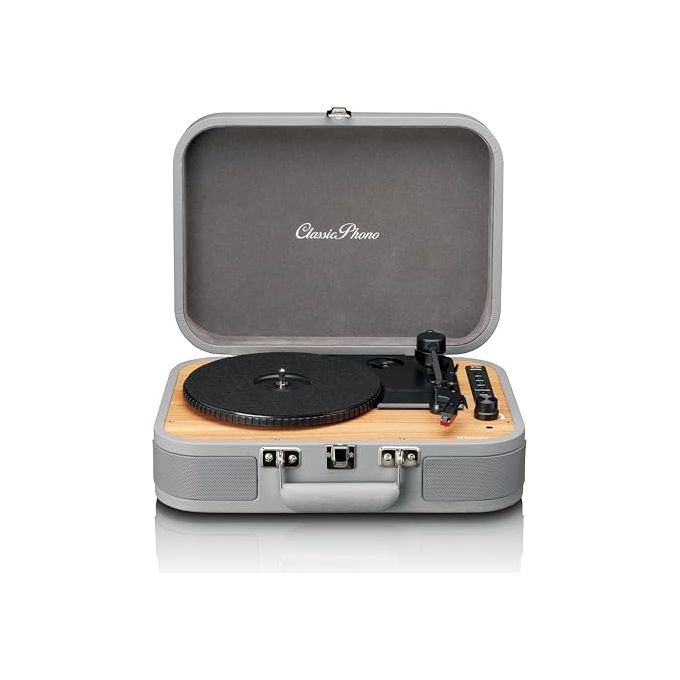 Lenco TT-116GY Giradischi Bluetooth 3 Velocita' 33 45 78 rpm Altoparlanti Integrati Uscita RCA Ingresso AUX colore Grigio