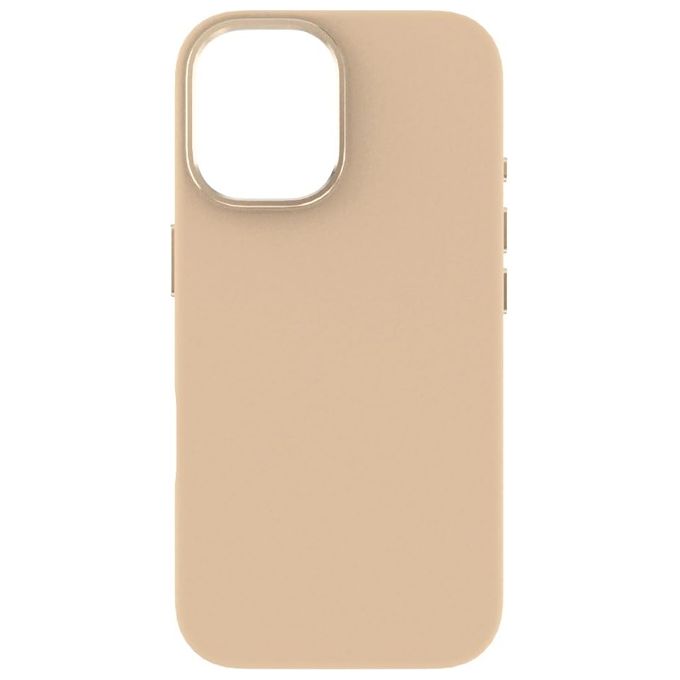 Tunit Clear Cover per iPhone 16 Soft Touch in Silicone con MagSafe Beige