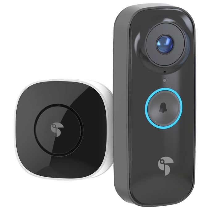 Toucan TVDP05GR-ML Wireless Video Doorbell PRO Videocitofono Radar 2K 140° batteria 6500mAh IP56 colore Nero
