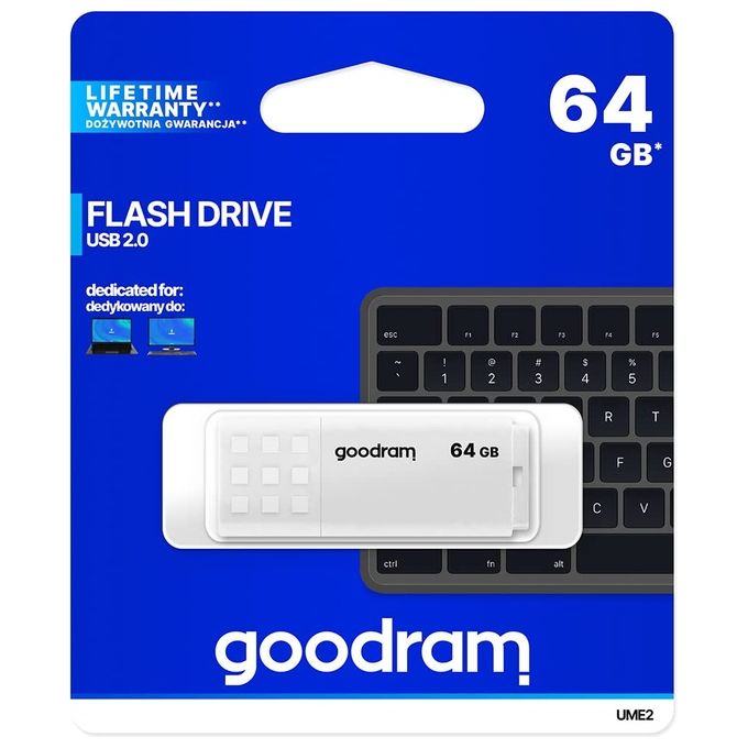 Goodram UME2 Unita' Flash Usb 64Gb Usb Tipo A 2.0 Bianco