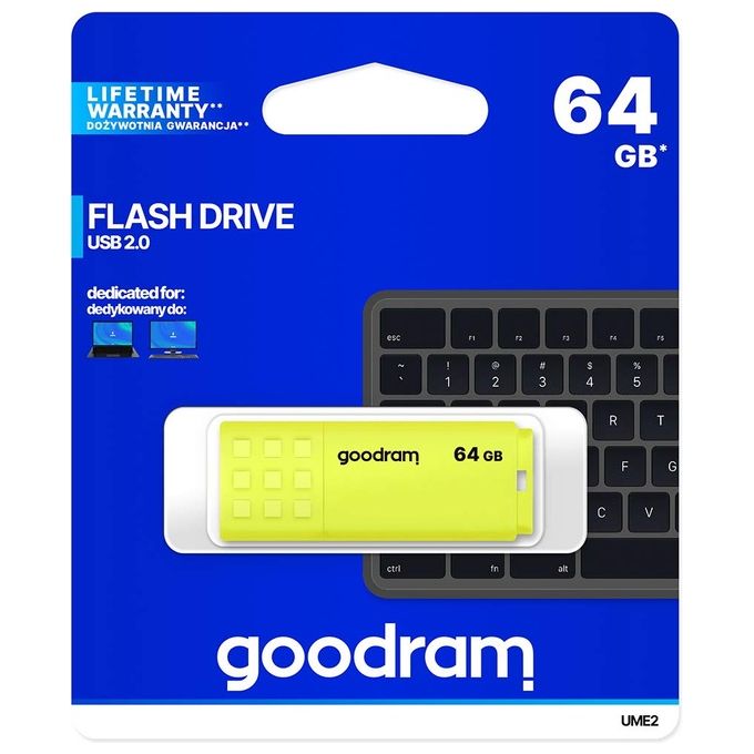 Goodram UME2 Unita' Flash Usb 64Gb Usb Tipo A 2.0 Giallo