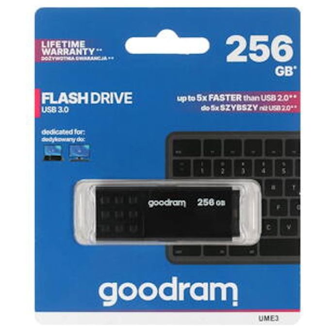 GoodRAM UME3-2560K0R11 UME3 Pendrive 256 GB USB 3.2 Gen 1 colore Nero
