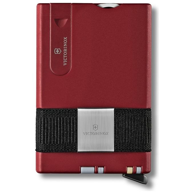 Victorinox 0.7250.13 Smart Card Wallet Portafoglio 2 in 1 con 10 Funzioni Capacita' 6 Carte Protezione RFID Materiale ABS Cellidor colore Rosso
