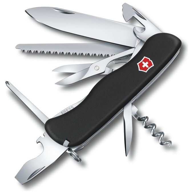 Victorinox 0.8513.3 Outrider Multitool 14 Funzioni Lama Grande Forbici Cacciavite Phillips Apriscatole Cavatappi colore Nero