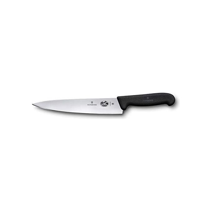 Victorinox 5.2003.22 Fibrox Coltello per Sfilettare Lama 22 cm in Acciaio Inossidabile Manico Ergonomico Antiscivolo Lavabile in Lavastoviglie colore Nero