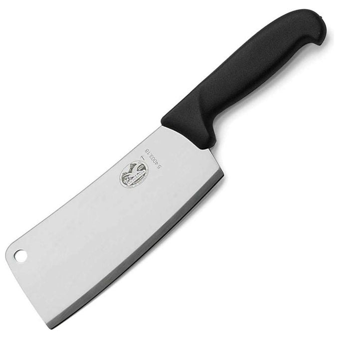 Victorinox 5.4003.18 Fibrox Pro Mannaia da Cucina Lama Liscia 18 cm Manico Nero colore Nero