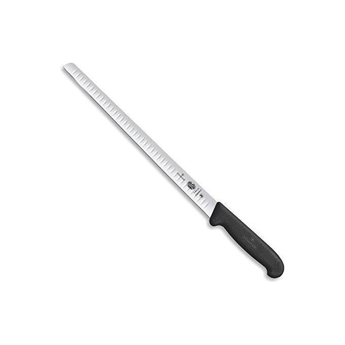 Victorinox 5.4623.30 Fibrox Coltello da Salmone Lama Flessibile Scanalata 30cm Acciaio Inox colore Nero
