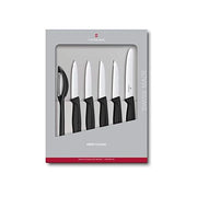Victorinox 6.7113.61G Swiss Classic Set Coltelli da Cucina 6 Pezzi con Lama in Acciaio Inox Impugnatura Ergonomica Adatto Lavastoviglie colore Nero