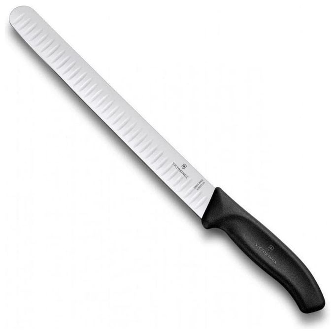 Victorinox 6.8223.25B Swiss Classic Coltello da Salmone Lama Alveolata 25 cm colore Nero