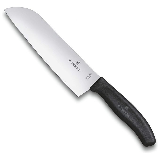 Victorinox 6.8503.17B Swiss Classic Coltello Santoku Lama 17 cm Acciaio Inox colore Nero