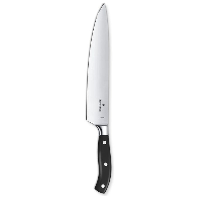 Victorinox 7740325G Grand Maître Coltello da chef Lama 25 cm in acciaio inox ad alto tenore di carbonio Manico in POM nero colore Nero