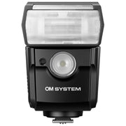 OM SYSTEM V335580BW000 FL-700WR Flash Numero Guida 42 Wireless Resistente a Polvere e Spruzzi d'acqua LED Video colore Nero
