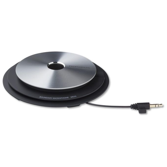 OM SYSTEM V4201000E000 ME-33 Microfono Omnidirezionale per Conferenze con Connettore Jack da 3,5 mm Lunghezza Cavo 2 m colore Nero