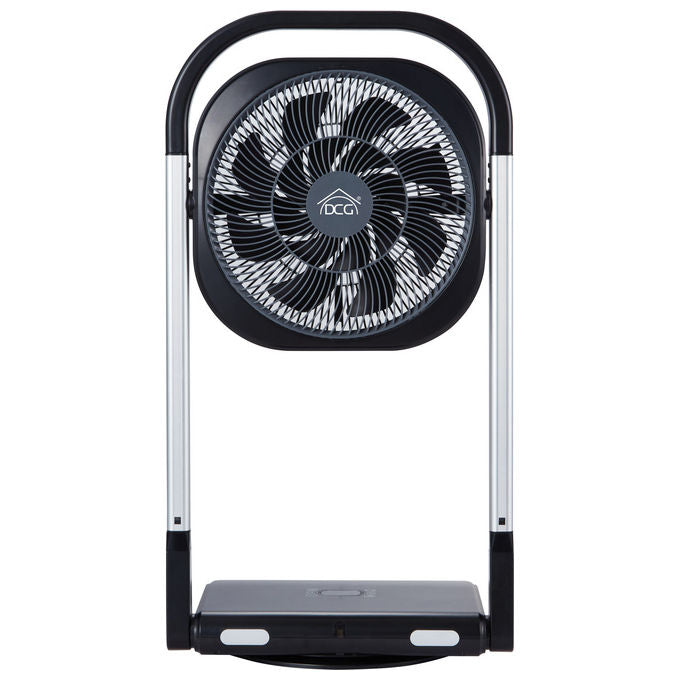DCG VE1605TT Ventilatore Telescopico Pieghevole 16 Pale 8 Velocita' Timer 8 Ore Telecomando Angolazione 180° Oscillazione Regolabile colore Nero