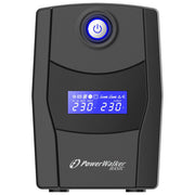 PowerWalker VI1000STLFR PowerWalker Basic VI 1000 STL Gruppo di Continuita' 1000 VA Linea Interattiva USB con HID AVR Integrato Ricarica Rapida 2-4h colore Nero