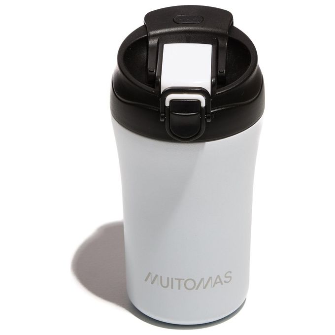 Muitomas Tazza Termica con Coperchio 350ml Bianco