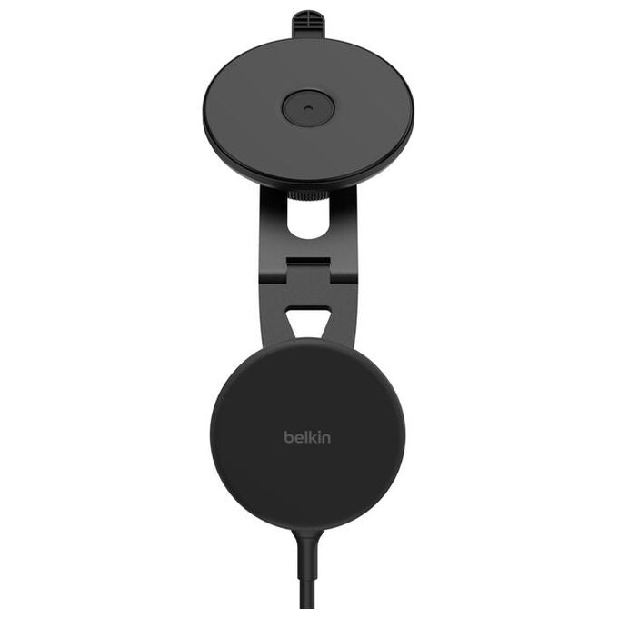 Belkin WIC013HQBK Caricatore Wireless Magnetico per Auto Fino a 15W Compatibile Qi2 e MagSafe con Supporto Magnetico Orizzontale-Verticale colore Nero