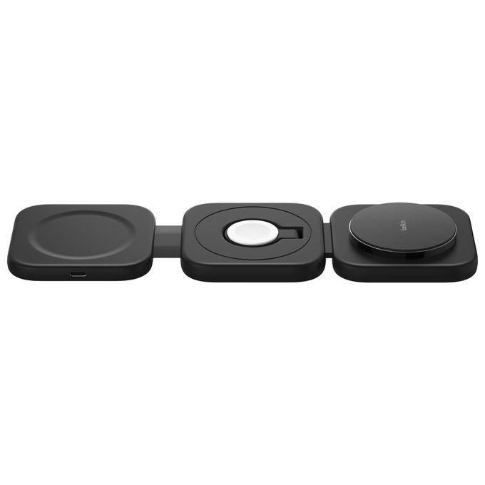 Belkin WIZ024HQBK BoostCharge Pro Caricatore Wireless 3 in 1 Qi2 Ricarica Rapida Fino a 15 W Cavo 1,5 m colore Nero