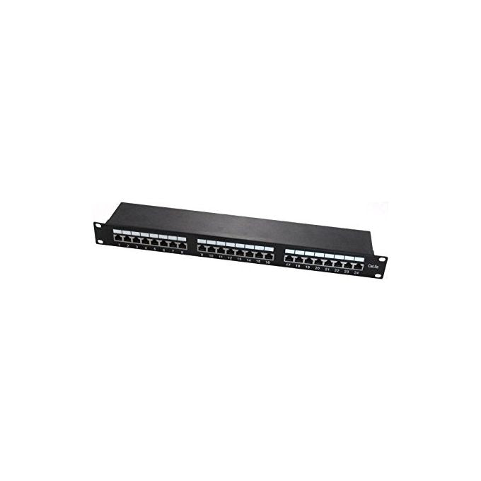 WP WPC-PAN-5F-24 Pannello Patch 19'' 1U 24 Porte RJ45 Cat5e STP colore Nero