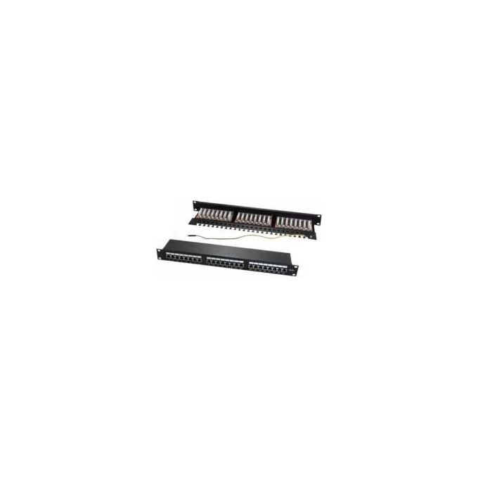 WP WPC-PAN-6AF-24 Pannello Patch Cat.6A 24 Porte RJ45 1U Schermato colore Nero