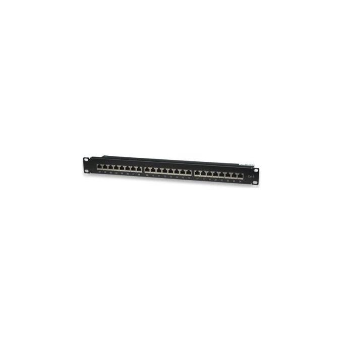 WP WPC-PAN-6F-24 Pannello Patch 1U 24 Porte RJ45 Cat 6 STP colore Nero
