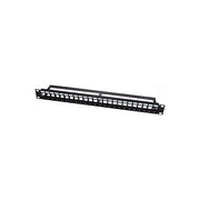 Wp Europe Pannello 1U per 24 Rj45u Keystone Nero
