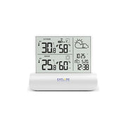 Explore Scientific WSH4501 Stazione Meteo Display Vetro Trasparente Barometro Temperatura Umidita' Interna Esterna 3 Sensori 100 m colore Bianco
