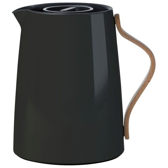 Stelton X-201-2 Emma Bollitore Termico per Te' 1 L Acciaio Inossidabile Filtro Integrato con Chiusura a Rotazione colore Nero